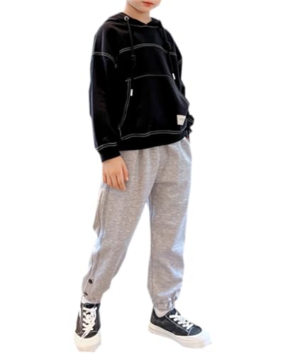 SANGTREE Boy's Jogger Sweatpants Kids Pull On Drawstring Pants, 4-14 Years2