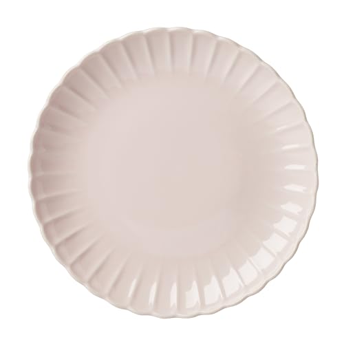 Image of Lenox Dinnerware Set, French Perle Scallop Blush 12-Piece Set, Service For 4, Stoneware, Dishwasher Safe, Microwave Safe, Plates and Bowls sets, Dish Set, Plate Set, Home And Kitchen (Pink, 12 Piece)