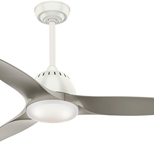 Casablanca Fan 44 inch Contemporary Fresh White Ceiling Fan with LED Light Kit and Remote Control (Renewed)