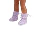 Aeromdale Paire de chaussures de poupée à pompons avec lacets pour poupée de 32 à 34 cm - Cadeau pour filles - Violet