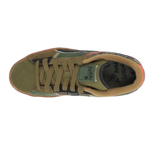 PUMA Mens Suede Peace and Love Flagship Camo Lace Up Sneakers Shoes Casual - Green - Size 7.5 M4
