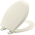 Bemis 500EC 346 Toilet Seat with Easy Clean & Change Hinges, 1 Pack Round, Biscuit