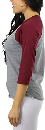 Image of ToBeInStyle Women's Classic Two Color Cotton Baseball T-Shirts