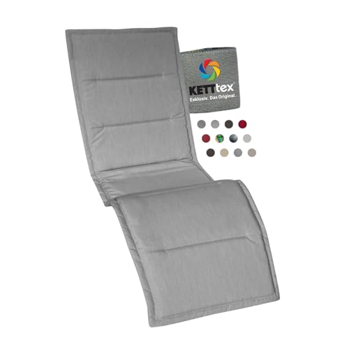 KETTtex EXKLUSIV Auflage Bäderliege Agora hellgrau I Gartenliege Polster...
