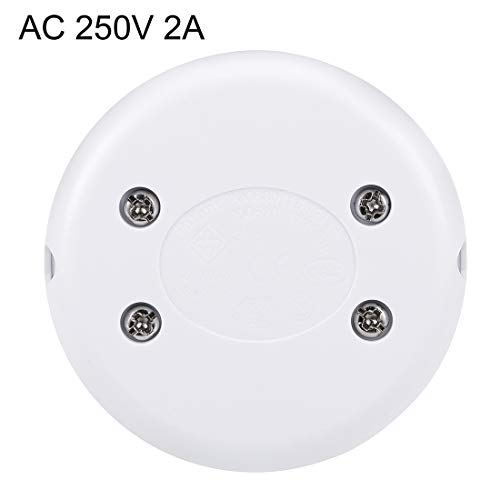Uxcell Inline Foot Pedal Push Button Switch, Round Lamp Light Foot Control On/Off Latching Foot Switch White 2Pcs #TOP3