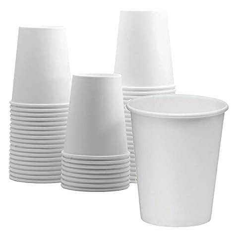 Basic White Paper Hot Cup, Case of 1000 Count (8oz) Cover