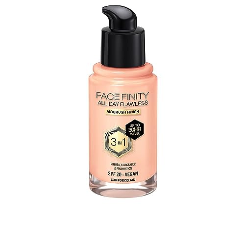 Max Factor Facefinity All Day Flawless 3-in-1 Foundation - C30 Porcelain, 30ml