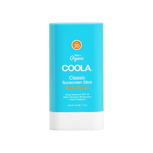 COOLA Organic Face Sunscreen SPF 30 Sunblock Lotion Stick, Dermat...