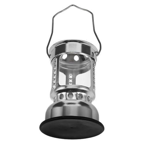 ULTECHNOVO Farol de Vela Plateado para Camping y Pesca Nocturna Linterna de Camping al Aire Libre de Aleación de Aluminio con Base Ligera y Resistente para Actividades Exteriores