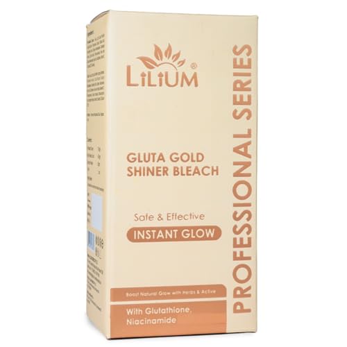 Image of Lilium Gluta Gold Shiner Bleach 580g | Safe & Effective | Instant Glow | Improve Skin Texture & Elasticity | Boost Hydration & Spot Free Skin | Niacinamide | Glutathione | For All Skin Types | Salon, Spa, Home & Professional Use
