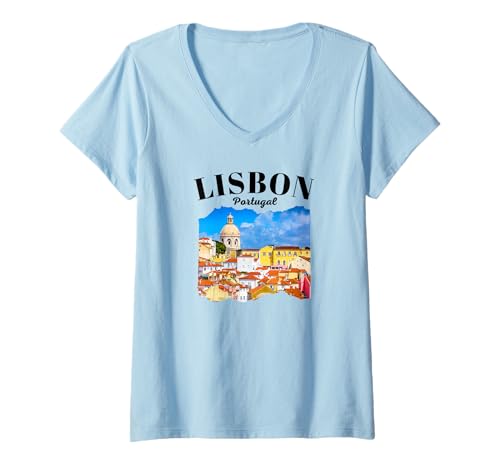 Mujer Lisboa Camiseta Cuello V