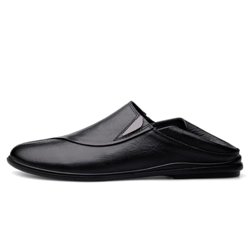 Mens Leather Loafers Slip On Shoes Comfortable Prom Casual Shoes Flexible Round Toe Driving Loafers for Men2