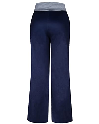 Image of NEWCOSPLAY Women's Comfy Pajama Pants Casual Drawstring Palazzo Lounge Wide Leg Pants