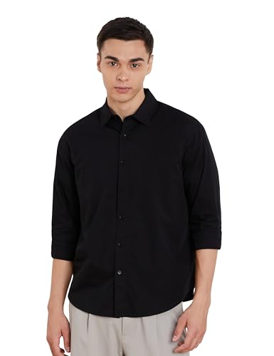 Image of Amazon Brand - Symbol Men's Solid Oversized Cotton Casual Shirt | Plain | Full Sleeve (Available in Plus Sizes)