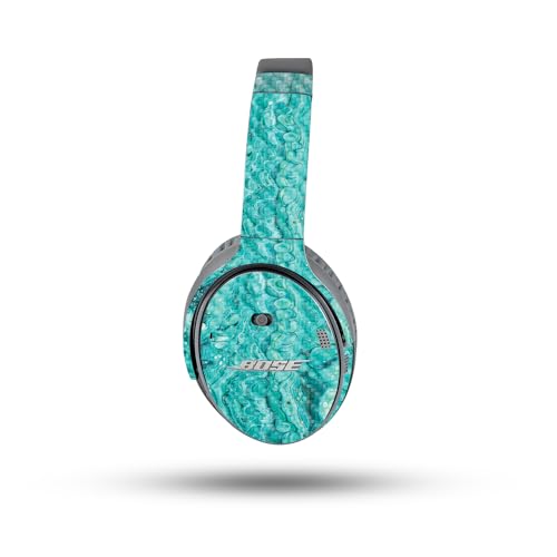Image of MightySkins Carbon Fiber Skin Compatible with Bose QuietComfort 35 II Headphones - Sea Limestone | Protective, Durable Textured Carbon Fiber Finish | Easy to Apply