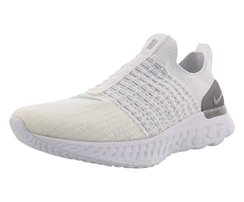 Nike React Phantom Run Fk 2 Womens Shoes Size 9.5, Color: True White/Metallic Silver