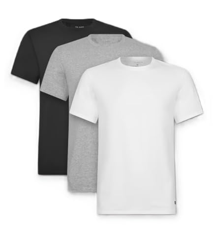 Ted Baker Mens 3-Pack Breathable Cotton Stretch Crew Neck T-Shirt, Size S