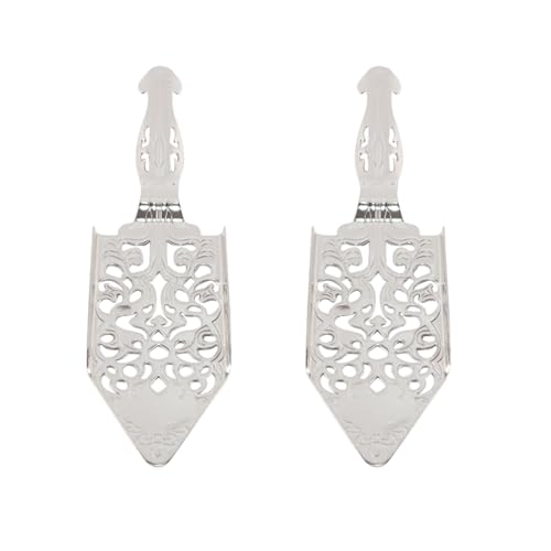 ANCLLO 2-teiliges Absinthlöffel-Set, Absinth-Cocktaillöffel-Set aus Edelstahl, Gothic-Tropffilter