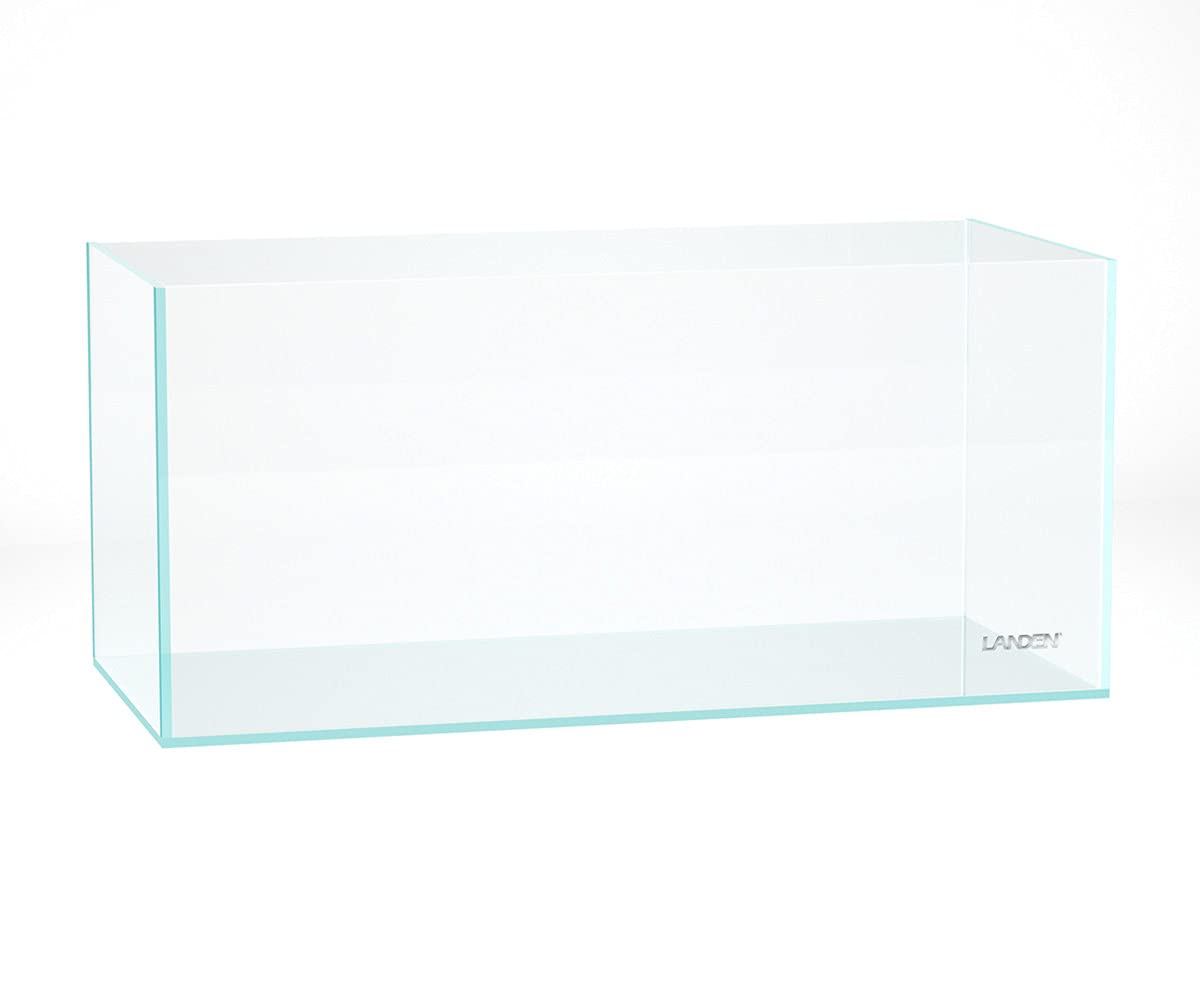 LANDEN Rimless Low Iron Aquarium Tank, Fish Tank, Black Nano Foam Leveling mat Included. Buy