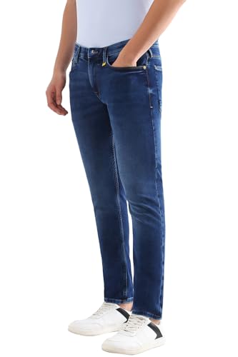 Image of Allen Solly Men Blue Slim Fit Mid Wash Jeans