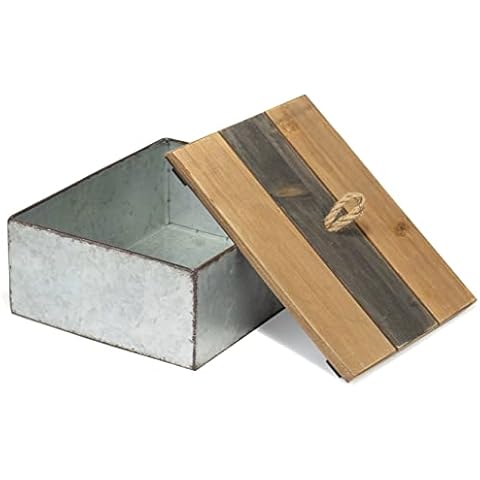 Red Co. Rustic Metal Storage Box Cover