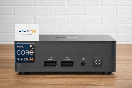 ASUS NUC 13 Pro Slim Mini PC Desktop, Intel Core i5-13420H (Up to 4.6GHz), 32GB RAM, 1TB PCIe SSD, 2 HDMI 2.1, 2 Thunderbolt, Wi-Fi 6E, Bluetooth 5.3, Ultra-Quiet Design, Windows 11 Pro