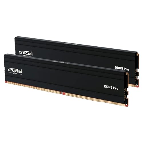 Crucial Pro RAM 96Go Kit (2x48Go) DDR5 5600MHz, Intel XMP 3.0 / AMD Expo, PC Mémoire - CP2K48G56C46U5