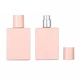 2 Pack Pink Clear Glass Perfume Bottle Atomizer,30ml Empty Refillable Perfume Spray Bottle for Men and Women,Portable Fragrance Fine Mist Spray Bottle Perfume Dispenser for Travel Portable Travel Bottle