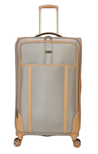 Image of Dockers Seahorse Softside Expandable 8-Wheel Spinner Travel Checked Luggage, 28-Inch, New British Khaki