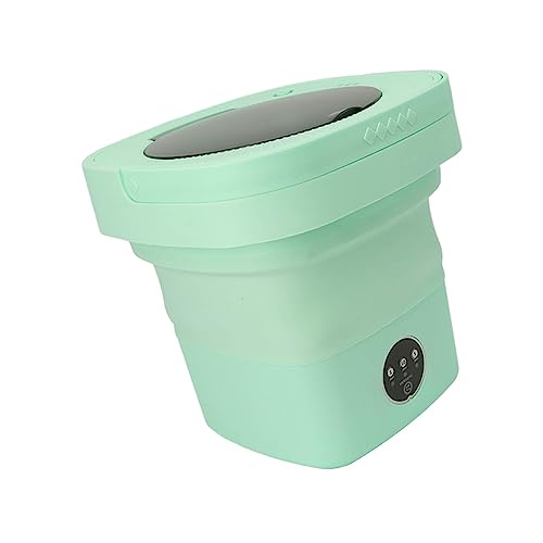 Tnfeeon Lavadora Automática Portátil Plegable de 6,5 L, Limpieza Profunda, Lavado y Centrifugado con Función de Secado Suave para Uso Doméstico, Dormitorio y Viajes (Enchufe de la UE)