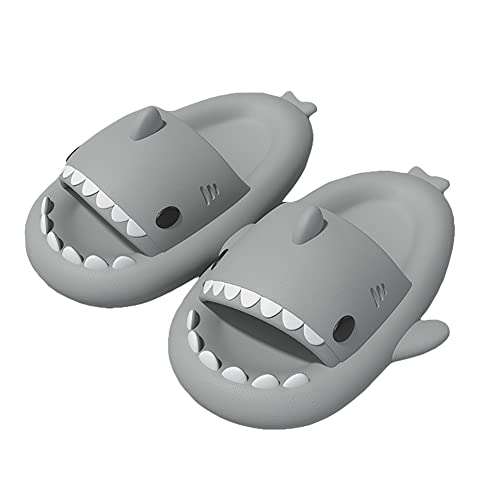 Shark Slippers For Women Men Cloud Slide Sandals Adult Indoor Outdoor, Light Gray Eu41 #TOP4