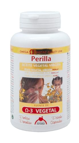 INTERSA PERILLA aceite vegetal 120perlas – huile naturelle pour compléter cuisine et soins corporels, peut entrer dans la préparation des plats et des...