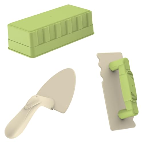 Grsrkep 3 Piezas de Juguetes de Arena, Ladrillos de Juguete de plástico con Herramientas de alisado, Kit de construcción de Castillos de Arena para niños y niñas