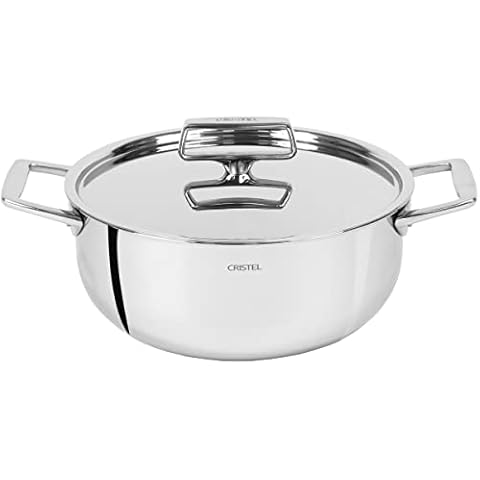 Cristel F24CPF Faitout inox 24cm Castel'Pro Edelstahl-Kochtopf Cover