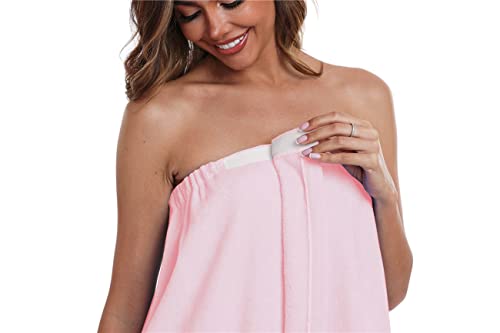 Super Shopping-Zone SSZ-BATHWRAPNEW-PINK-OS Women'S Bath Wraps Body Wrap Cotton Bathrobes Wraps Towel Robes,100% Cotton thumb #6