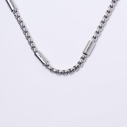 Image of SALTY ALPHA Anti Tarnish Stainless Steel Locket Neck Chain for Men | Stylish Pendant Necklace | Jewellery Accessories for Boys | Minimal Jewelry | Gifts for Boyfriend & Husband | Gift for Diwali, Christmas, Marriage, Birthday, Rakhi