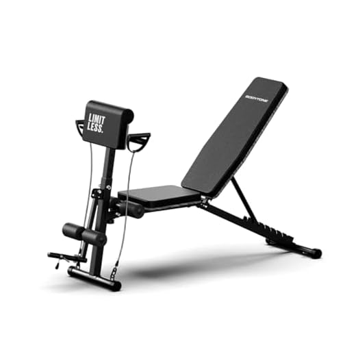 Banco multifunción de pesas ajustable y plegable para Fitness. Máquina de gimnasio para hogar y entrenamiento de cuerpo entero - Bodytone DB3