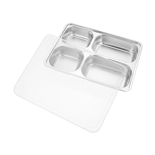 Homoyoyo ステンレス製仕切り皿 多機能食事トレイ 高耐熱厚手仕様 キャンプや に から大人まで使える割プレート 食洗機対応でお手 再利用可能