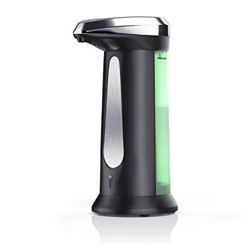 Preisvergleich Produktbild Arendo automatischer Seifenspender / Seifendosierer / optimierte Pumpe / Flüssigseifenspender mit integriertem Infrarot - Sensor / 340ml Fassungsvermögen / schwarz