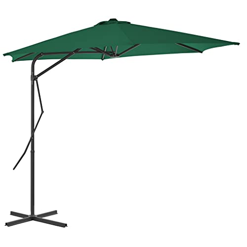 Parasol de plage étanche CLSDRZC 3m facile à ouvrir avec protection anti-UV verte