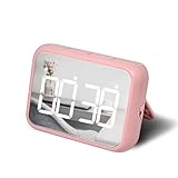 Digital Timer, Large Led 99 Minutes Visual Timer, Countdown Timer Stopwatch for Kids, Classroom Timer, Magnetic Timer for Teacher School, Mirror Makeup Timer, Cooking Timer (Pink)