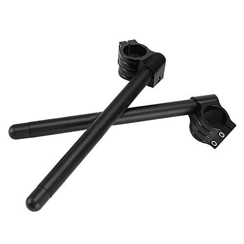 Image of Universal 41mm CNC Fork Clip-ons Handle Grip Handlebar for Motorcycle Black