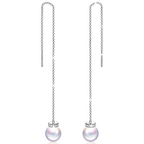 ANGEL NINA Perla Pendientes Mujer Plata Pendientes niña Pendientes Pequeños Pendientes perla Mujer Joyeria Regalos Originales Cover