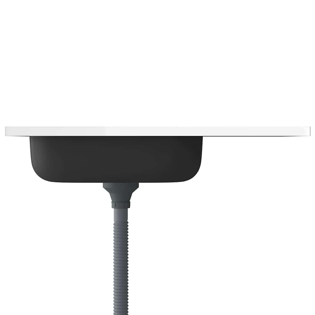Lavello da cucina in acciaio inox con sgocciolatoio, 800 x 500 mm