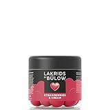 LAKRIDS BY BÜLOW - Strawberries & Cream - 4.4 oz - Chocolate Coated Gourmet Licorice - Sweet Licorice Core Coated in White Chocolate, Strawberries and Cream
