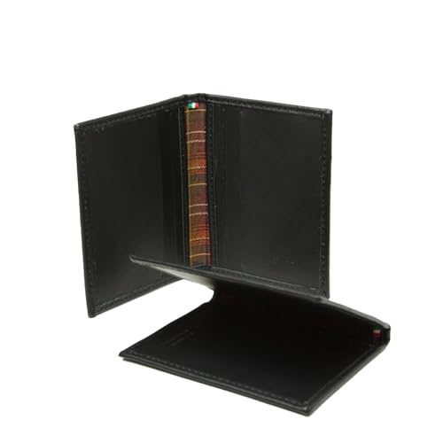 Porte-cartes Old Angler en cuir de vache véritable fabriqué en Italie