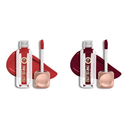 Image of Colors Queen Mattifying Liquid Lipstick for Women Combo Pack of 2 | Long Lasting Liquid Matte Lipstick | Transfer Proof & Waterproof Lipstick Enriched with Vitamin E