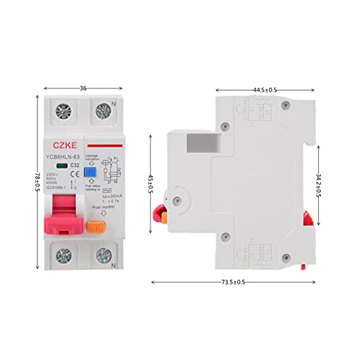 RCBO disjoncteur différentiel 230V haute précision pour habitat