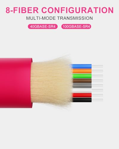 Image of OM4 MPO to MPO Cable, 5M /16.4FT 8 Fiber Female UPC Type B