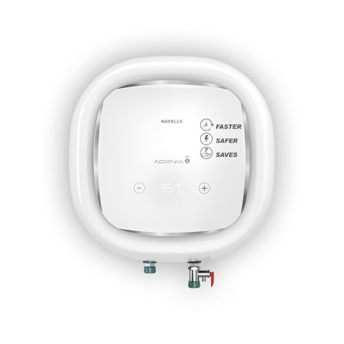 Image of Havells Adonia-i 15L Storage Water Heater(Geyser)|With Remote|Wi-Fi Control|Faster Heating|Safe to use|Saves electricity|Glass Coated Anti Rust Tank|Color Changing LED Indicator|Mcoloy Heating Element